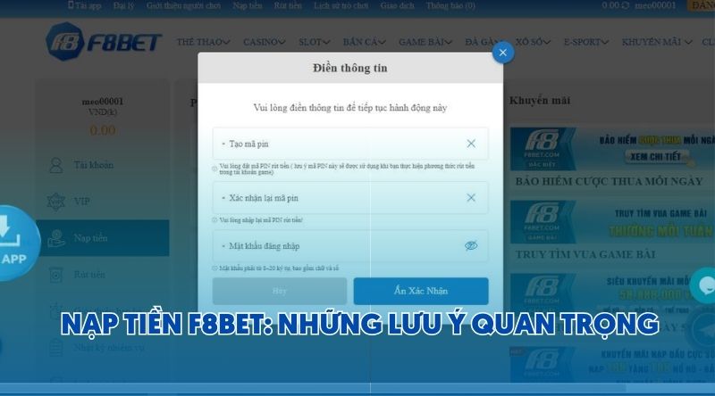 Nạp Tiền F8bet_ Những Lưu Ý Quan Trọng